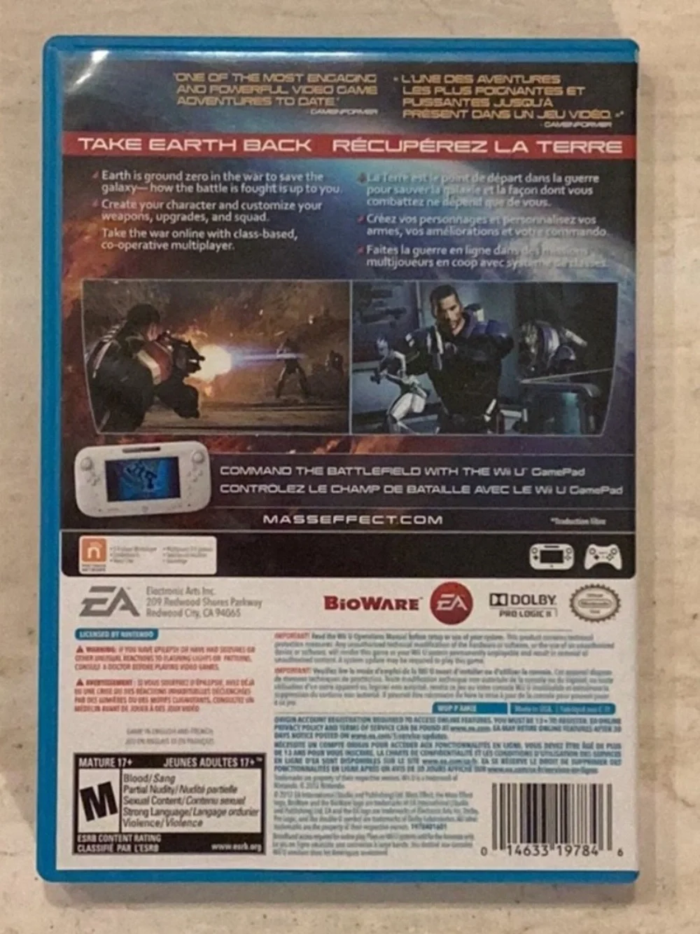 Mass Effect 3 Special Edition Nintendo Wii U Game CIB Tested